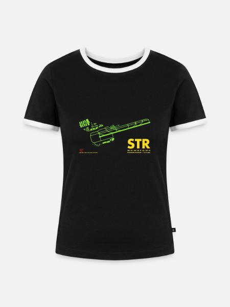 STR stuttgart gg - Frauen Kontrast-T-Shirt - Schwarz/Weiß