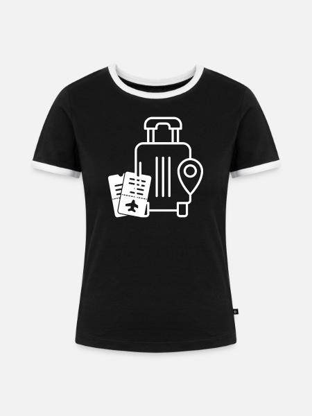 An Bord - Frauen Kontrast-T-Shirt - Schwarz/Weiß