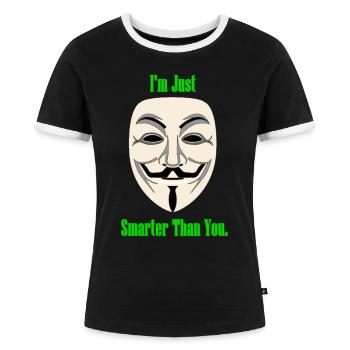 Hacker - Frauen Kontrast-T-Shirt - Schwarz/Weiß - Vorne - Selfina (174cm)