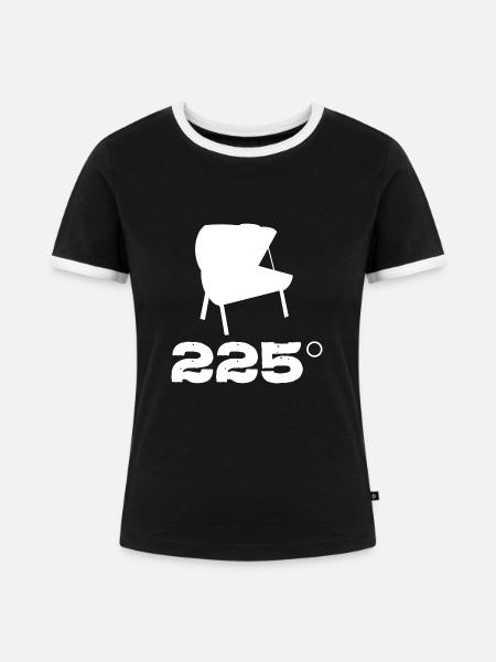 BBQ - Frauen Kontrast-T-Shirt - Schwarz/Weiß