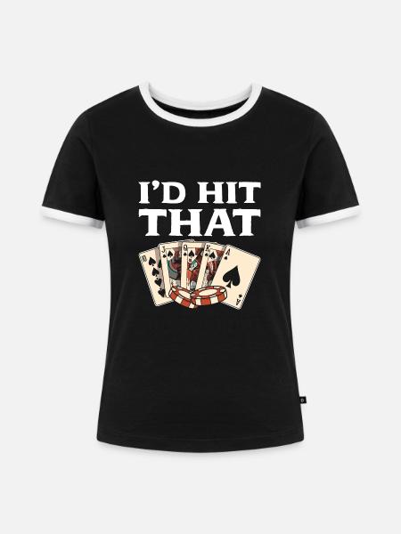 Blackjack Black Jack - Frauen Kontrast-T-Shirt - Schwarz/Weiß