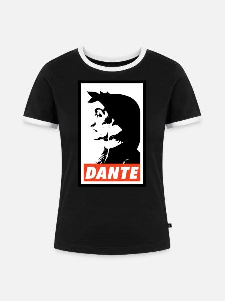 Dante - Frauen Kontrast-T-Shirt - Schwarz/Weiß