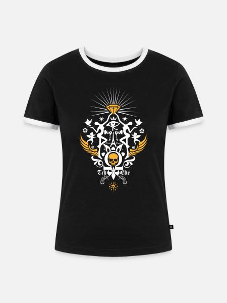 paris Ich liebe dich - Frauen Kontrast-T-Shirt - Schwarz/Weiß