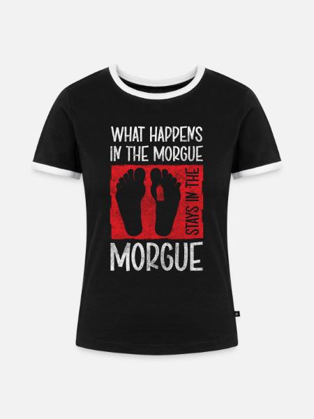 Bestatter Beerdigung Leichenbestatter - Frauen Kontrast-T-Shirt - Schwarz/Weiß