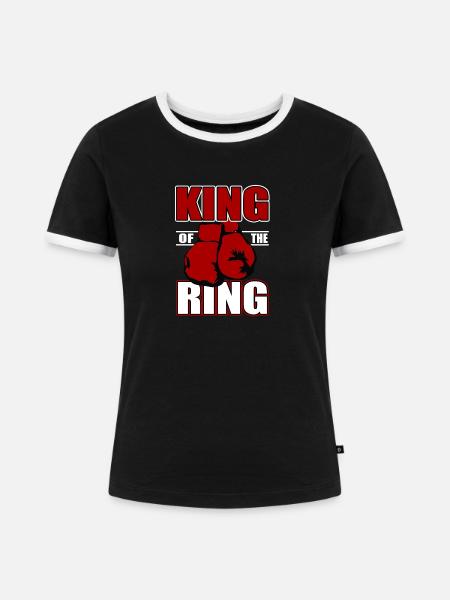 Boxkampf - Frauen Kontrast-T-Shirt - Schwarz/Weiß