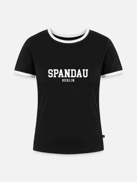 Berlin Spandau - Frauen Kontrast-T-Shirt - Schwarz/Weiß
