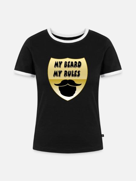 Bart - Frauen Kontrast-T-Shirt - Schwarz/Weiß