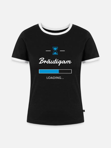 Bräutigam - Frauen Kontrast-T-Shirt - Schwarz/Weiß