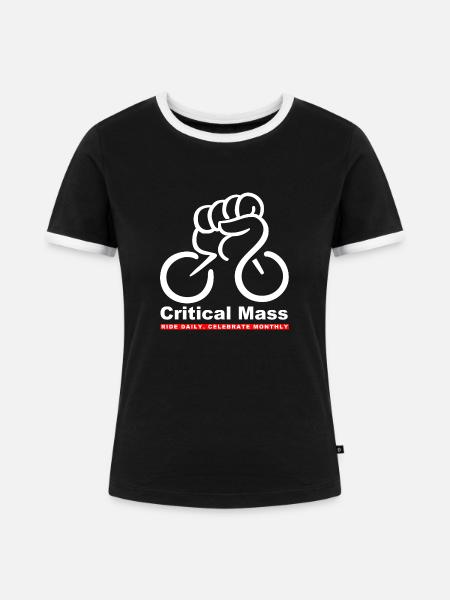 Critical Mass - Celebrate Monthly White - Frauen Kontrast-T-Shirt - Schwarz/Weiß