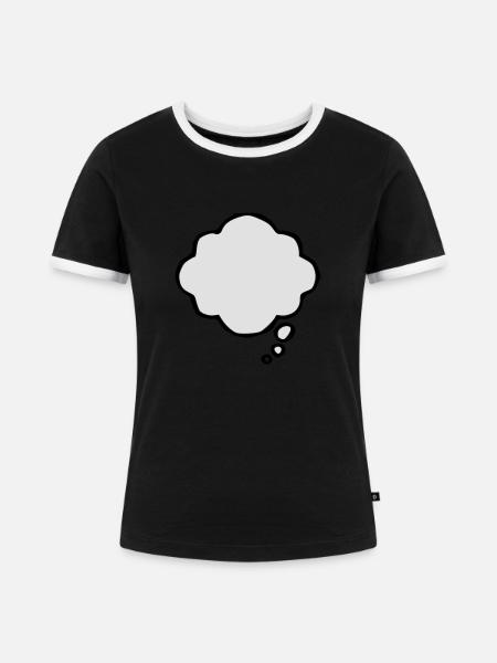 Sprechblase Cartoon - Frauen Kontrast-T-Shirt - Schwarz/Weiß
