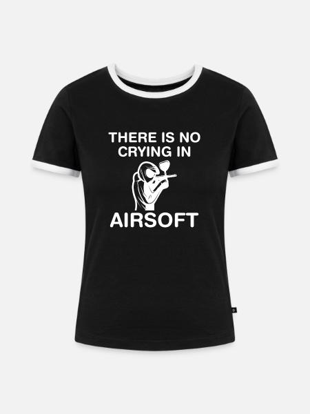 Paintball Airsoft - Frauen Kontrast-T-Shirt - Schwarz/Weiß