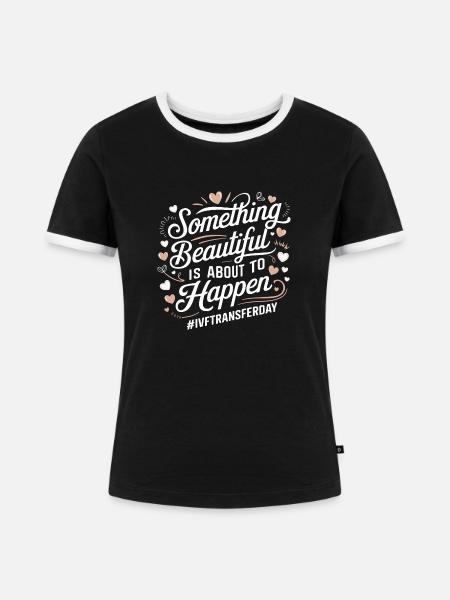 Ein neuer Anfang mit IVF - Frauen Kontrast-T-Shirt - Schwarz/Weiß