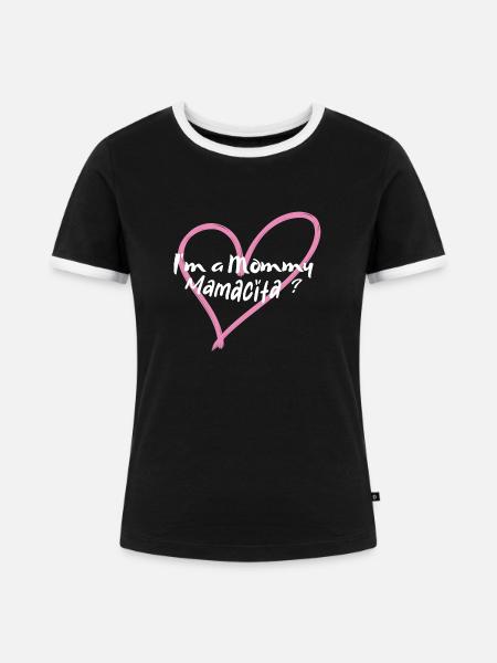Mama oder Mamacita? - Frauen Kontrast-T-Shirt - Schwarz/Weiß