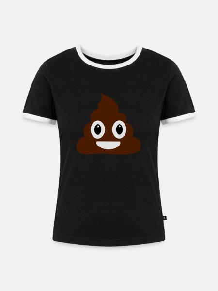Shit - Frauen Kontrast-T-Shirt - Schwarz/Weiß
