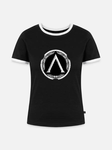 Sparta Krieger - Frauen Kontrast-T-Shirt - Schwarz/Weiß