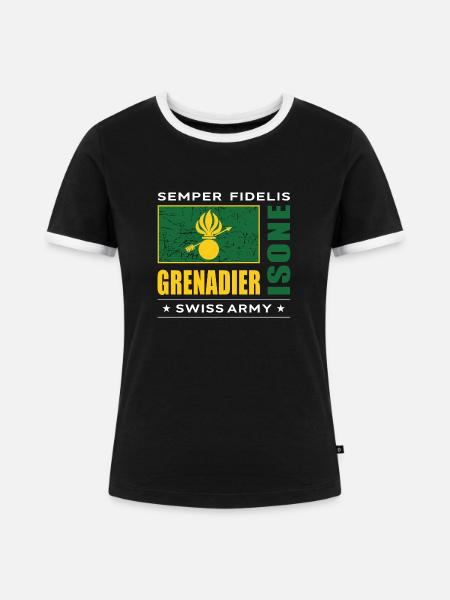Grenadier - Frauen Kontrast-T-Shirt - Schwarz/Weiß