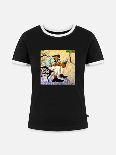 Bestseller - Frauen Kontrast-T-Shirt - Schwarz/Weiß