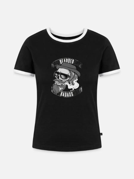 BBAwTransparentBack - Frauen Kontrast-T-Shirt - Schwarz/Weiß