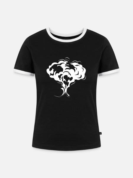 Explosion - Frauen Kontrast-T-Shirt - Schwarz/Weiß