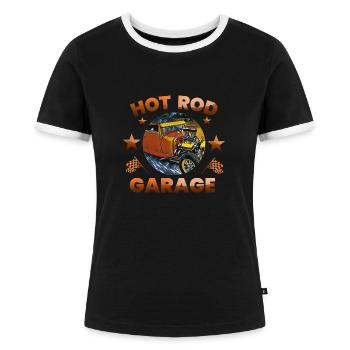 Hot Rod - Frauen Kontrast-T-Shirt - Schwarz/Weiß - Vorne - Selfina (174cm)