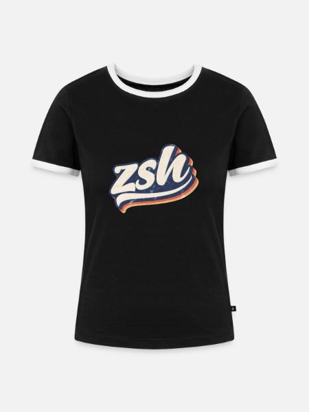ZSH | ZSHELL | Z-Schale - Frauen Kontrast-T-Shirt - Schwarz/Weiß