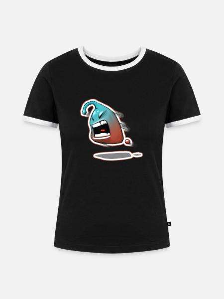 Rage - Frauen Kontrast-T-Shirt - Schwarz/Weiß
