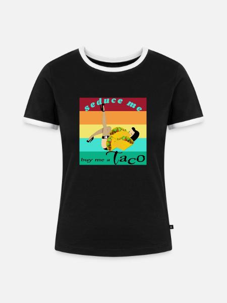 Taco - Frauen Kontrast-T-Shirt - Schwarz/Weiß