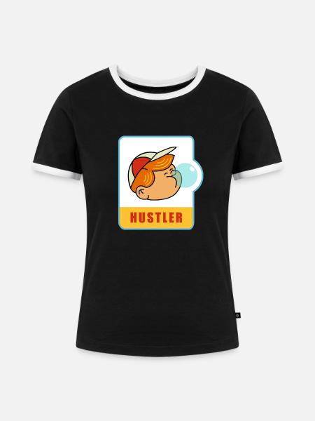 hustler - Frauen Kontrast-T-Shirt - Schwarz/Weiß
