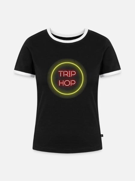TRIP HOP - Frauen Kontrast-T-Shirt - Schwarz/Weiß
