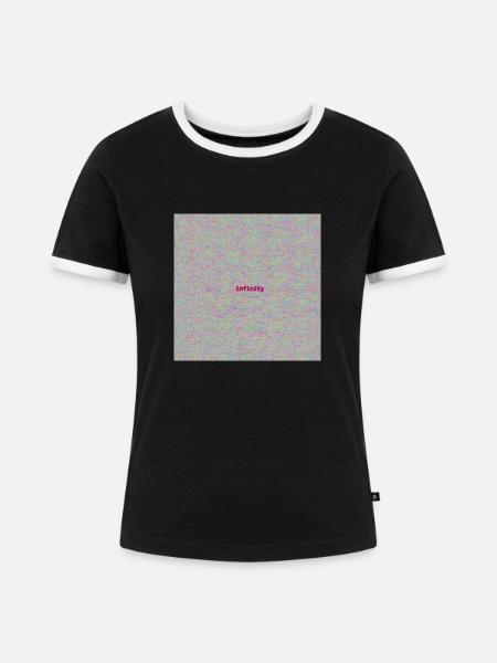 Infinity Hallyday - Frauen Kontrast-T-Shirt - Schwarz/Weiß