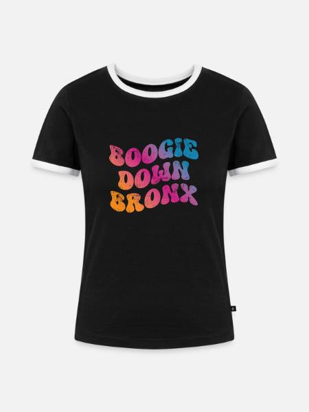 Boogie Down Bronx - Frauen Kontrast-T-Shirt - Schwarz/Weiß