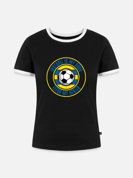 Leeds - Frauen Kontrast-T-Shirt - Schwarz/Weiß