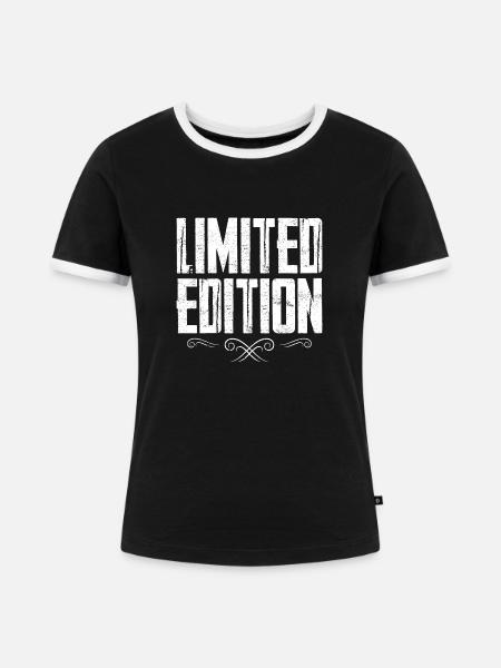 Limited Edition - Frauen Kontrast-T-Shirt - Schwarz/Weiß