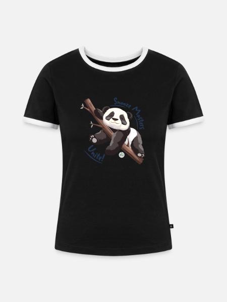 Snooze Masters vereinigt euch! - Frauen Kontrast-T-Shirt - Schwarz/Weiß
