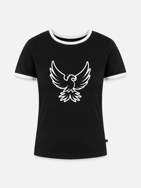 Adler Adlerkopf - Frauen Kontrast-T-Shirt - Schwarz/Weiß