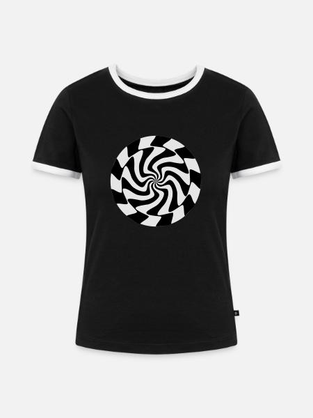 inner_vision - Frauen Kontrast-T-Shirt - Schwarz/Weiß