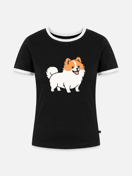 Spitz - Frauen Kontrast-T-Shirt - Schwarz/Weiß