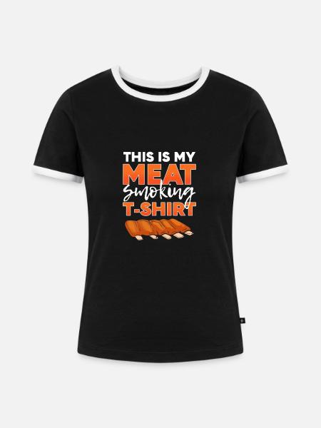 BBQ - Frauen Kontrast-T-Shirt - Schwarz/Weiß