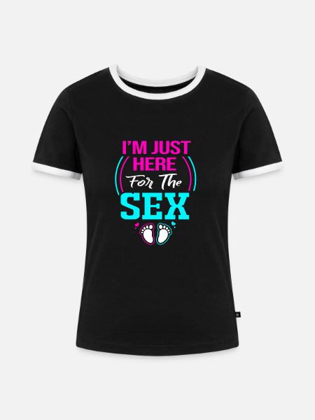 Gender Reveal - Frauen Kontrast-T-Shirt - Schwarz/Weiß