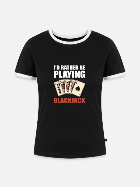 Blackjack Black Jack - Frauen Kontrast-T-Shirt - Schwarz/Weiß