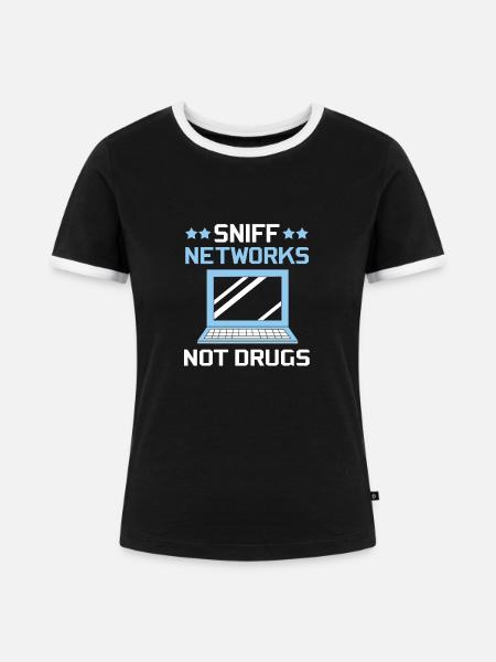 Cybersecurity Cyber Programmierer Hacker - Frauen Kontrast-T-Shirt - Schwarz/Weiß