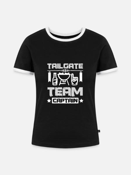 Tailgate team captain - Frauen Kontrast-T-Shirt - Schwarz/Weiß