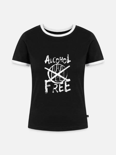 Sobriety Alcohol free - Frauen Kontrast-T-Shirt - Schwarz/Weiß