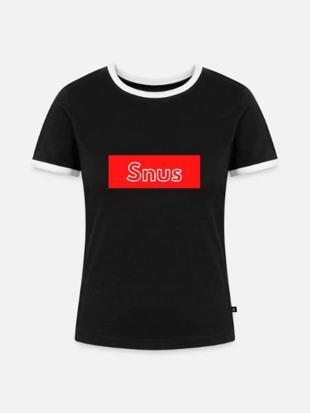 Snus Schweden Tabak Nikotin - Frauen Kontrast-T-Shirt - Schwarz/Weiß