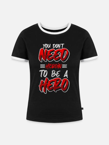 Drogen Abhängig Motivation Joint - Frauen Kontrast-T-Shirt - Schwarz/Weiß