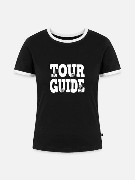 Reiseleiter Reisebüro Animateur - Frauen Kontrast-T-Shirt - Schwarz/Weiß