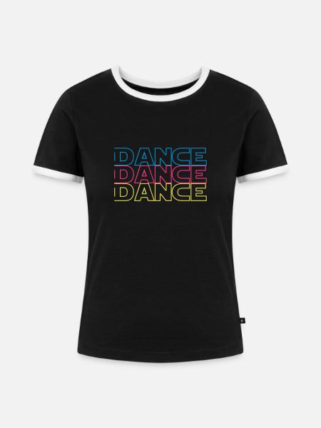 Dance - Frauen Kontrast-T-Shirt - Schwarz/Weiß