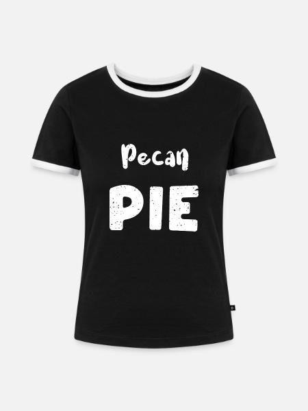 Pecan Pie - Thanksgiving - Frauen Kontrast-T-Shirt - Schwarz/Weiß