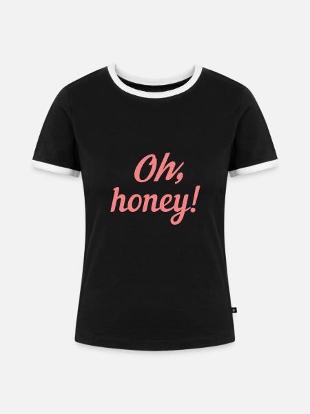OH Honig - Frauen Kontrast-T-Shirt - Schwarz/Weiß