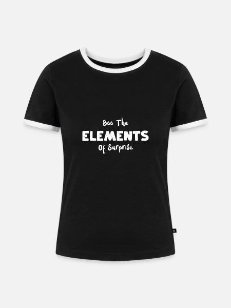 Boo The Elements Of Surprise - Frauen Kontrast-T-Shirt - Schwarz/Weiß